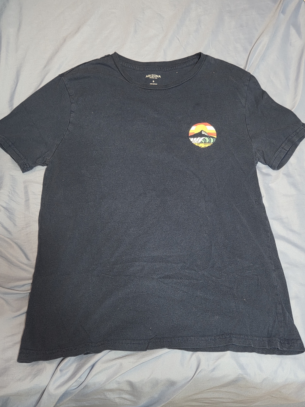 Arizona Jean Company Black Short-Sleeve Tee with Sunset Chest Graphic